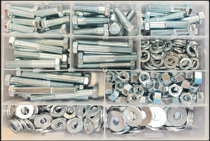 1/2" Grade 5 Coarse Thread Cap Screws with Nuts & Washers Kit