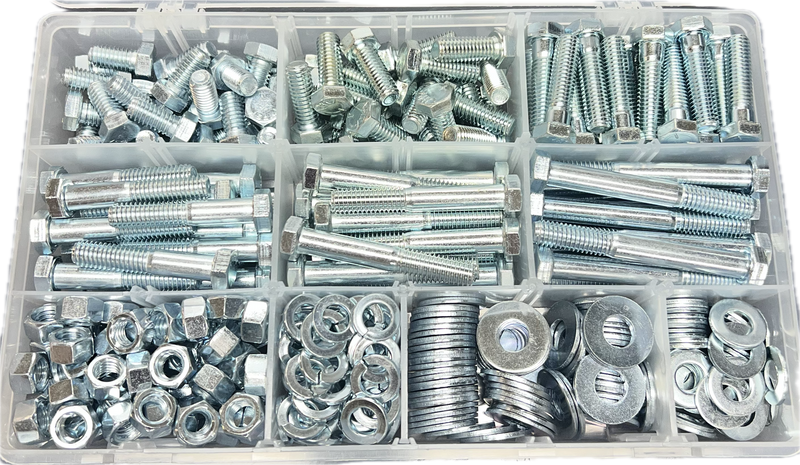 3/8" Grade 5 Coarse Thread Cap Screws with Nuts & Washers Kit