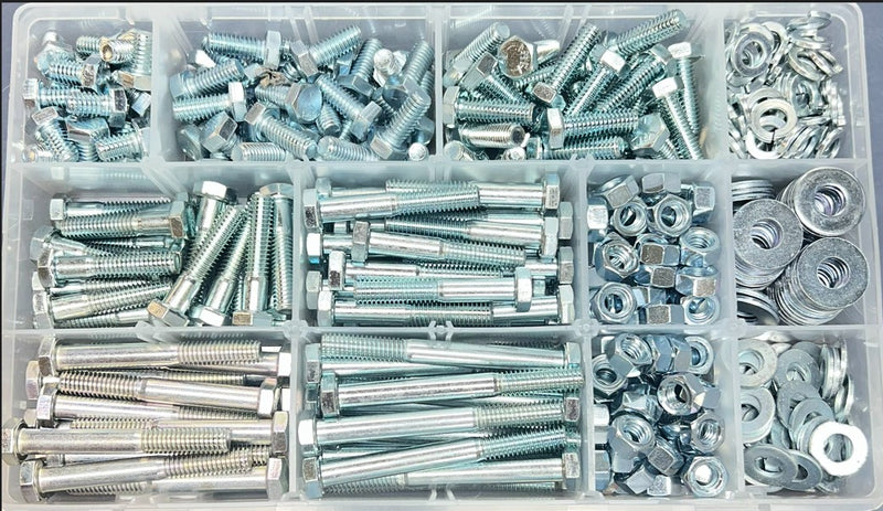 5/16" Grade 5 Coarse Thread Cap Screws with Nuts & Washers Kit