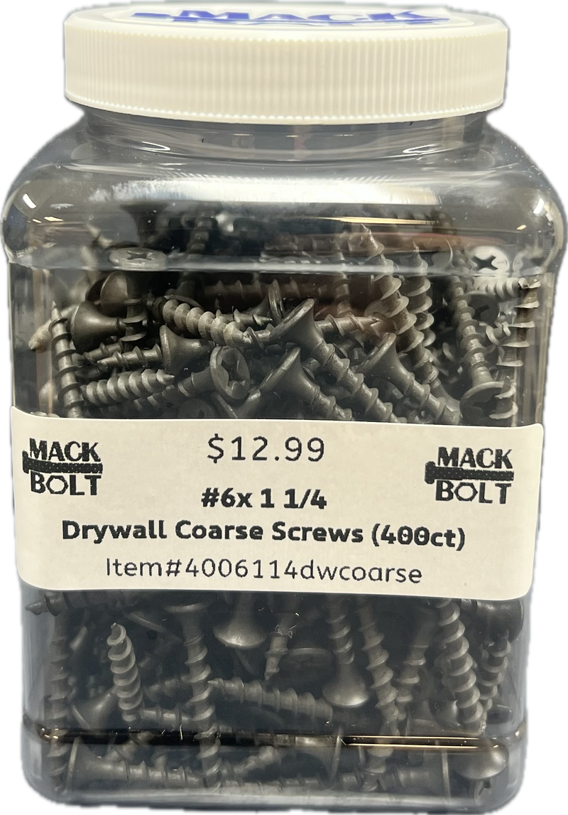 #6 x 1-1/4" Drywall Coarse Screws