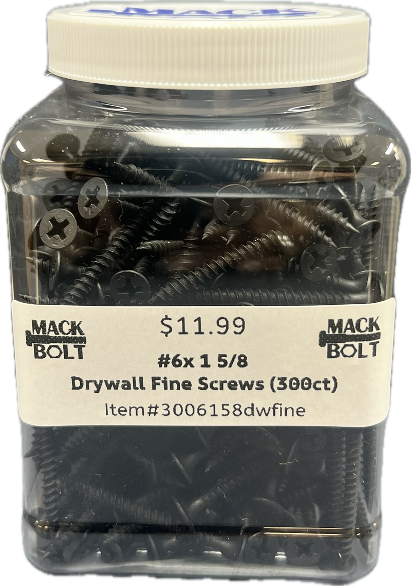 #6 x 1-5/8" Drywall Fine Screws