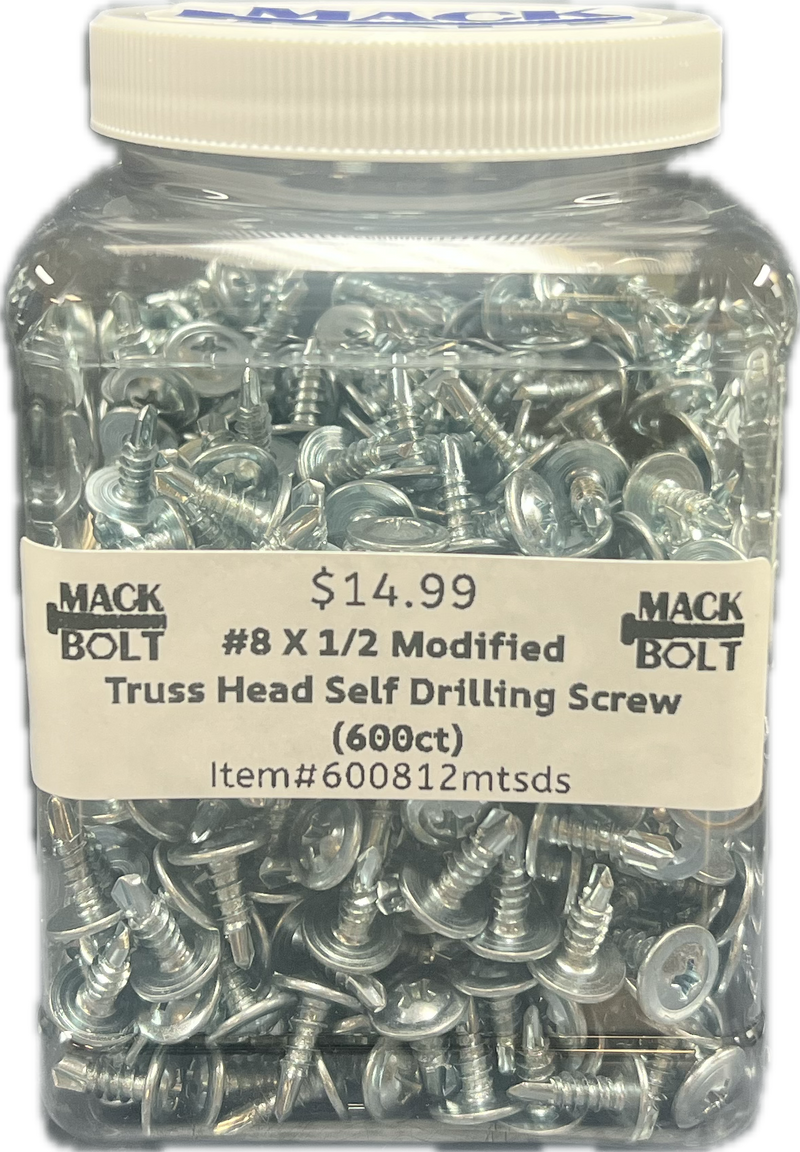 #8 x 1/2" Modified Truss Head Self Drilling Screws