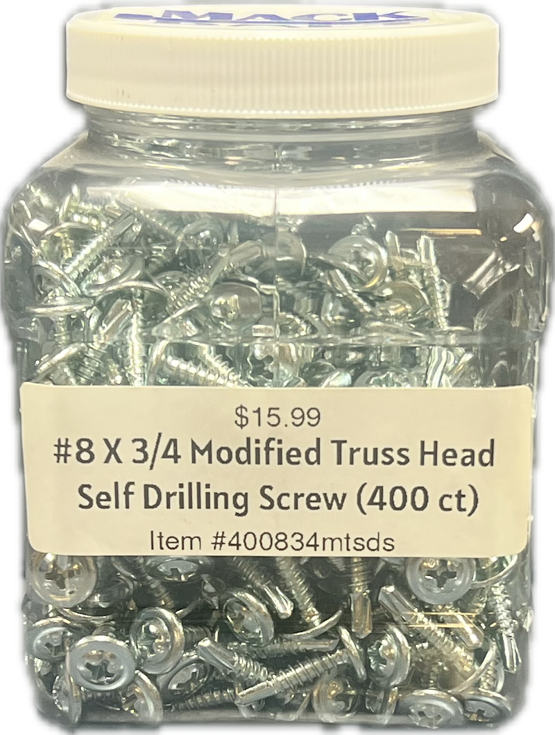 #8 x 3/4" Modified Truss Head Self Drilling Screws