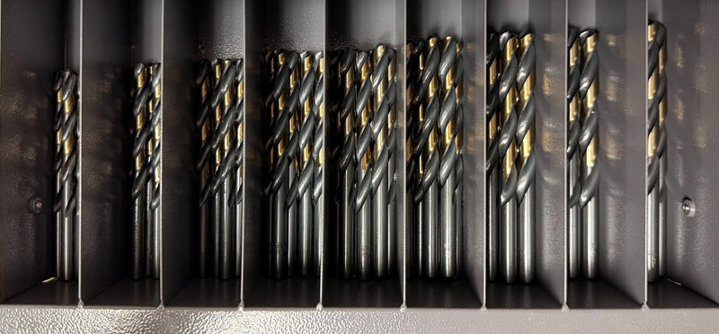 29 Size Fraction  Black & Gold Drill Bit Assortments with 258 Bits