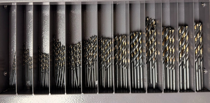 29 Size Fraction  Black & Gold Drill Bit Assortments with 258 Bits